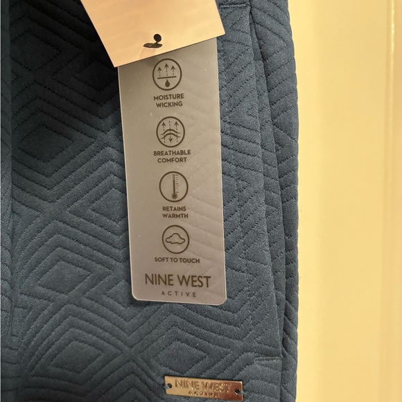 Nine West Navy Textured Joggers - Picture 4 of 11